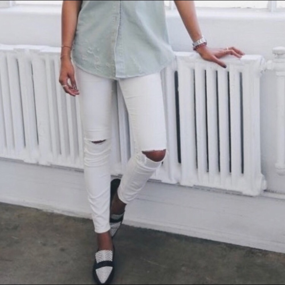 Free People white skinny jeans